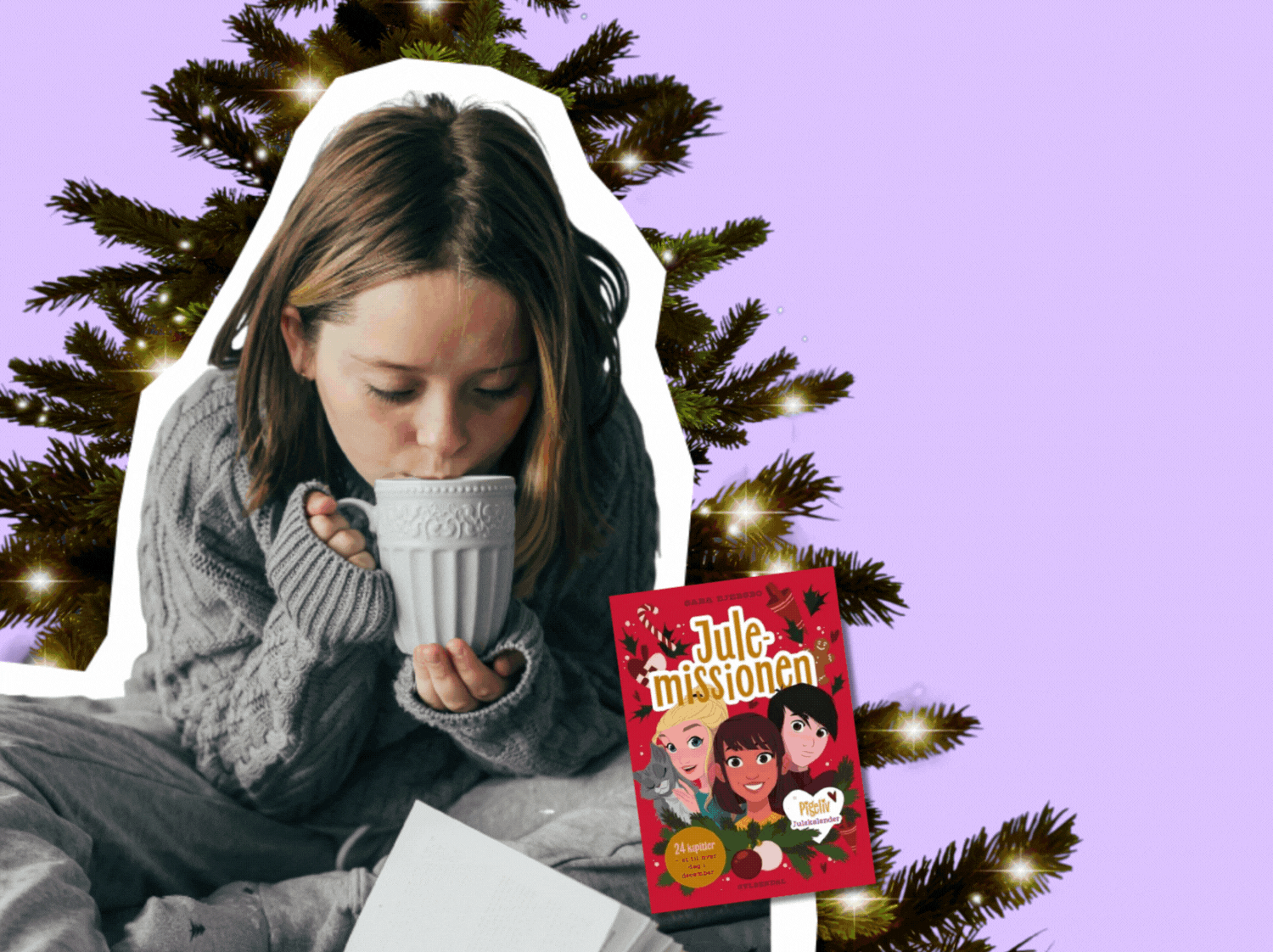 GIF med julebøger og julestemning